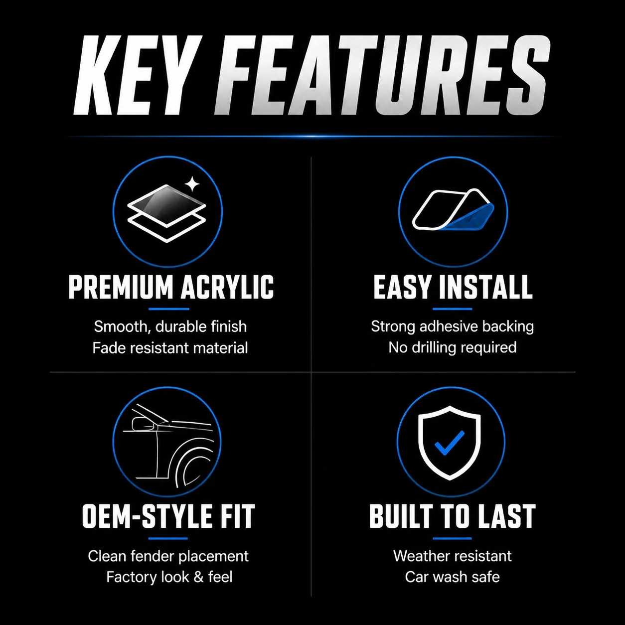 Premium Acrylic Hawk Fender Emblem - Image 9